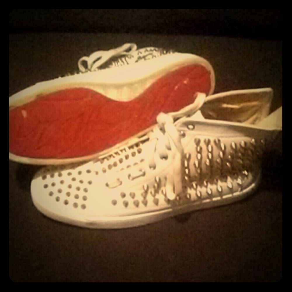 Christian Louboutin hi-top sneaker with studs